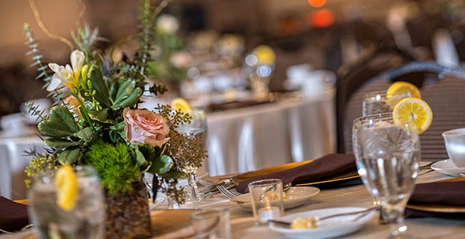 Beautifully set tables